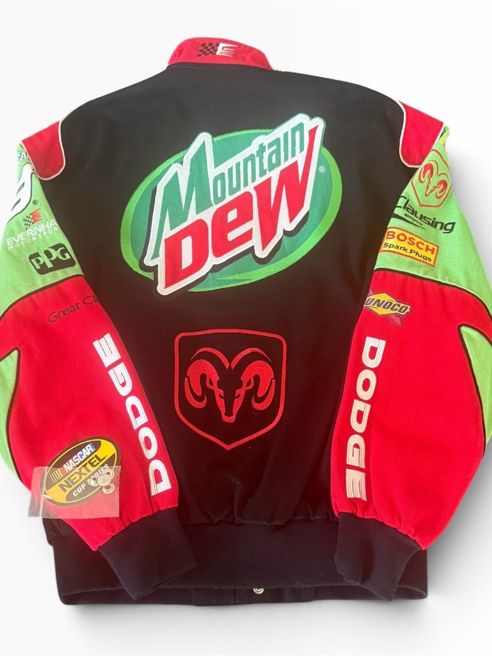 Vintage Kasey Kahne #9 JH Design Mountain Dew Dodge NASCAR Jacket L - Picture 11 of 11